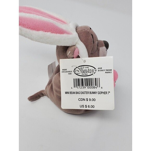 VINTAGE DISNEY STORE WINNIE THE POOH EASTER BEAN BAG PLUSH PIGLET & GOPHER - Picture 10 of 12